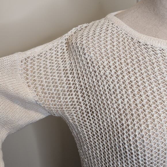 Sundance Mesh Cream Sweater Small - Picture 1 of 7